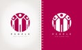 People logo vector. Socium design.